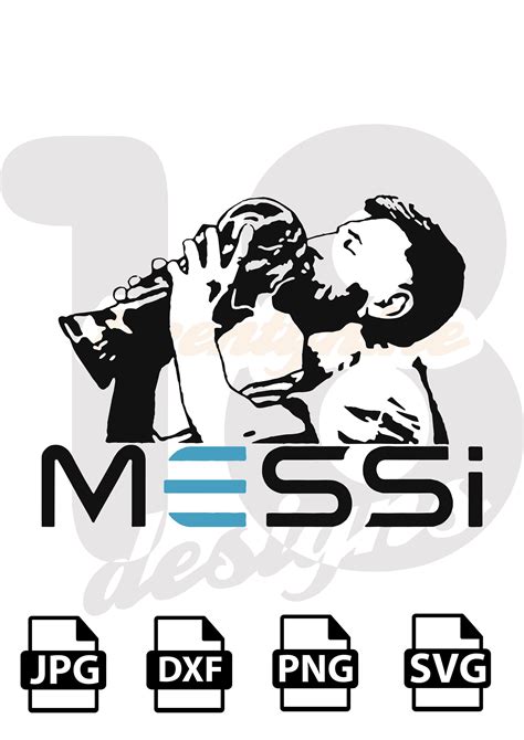 Messi SVG, PNG, PDF & Dxf Files, T-shirt Design, Digital Prints ...