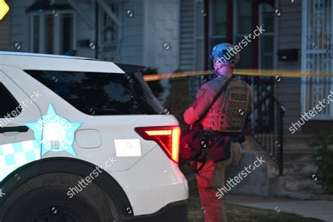 Chicago Police Swat Team Arriving Residences Editorial Stock Photo