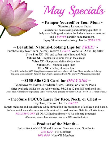 Monthly Specials And Coupons Dermacare Gainesville Fl Laser Skin Care