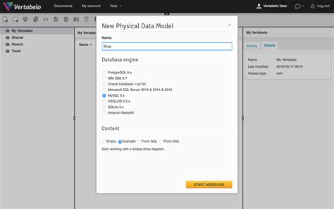 How To Start With Vertabelo And MySQL Vertabelo Database Modeler