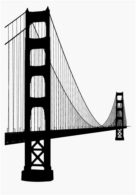 Transparent Bridge Silhouette Png - Golden Gate Bridge, Png Download ...