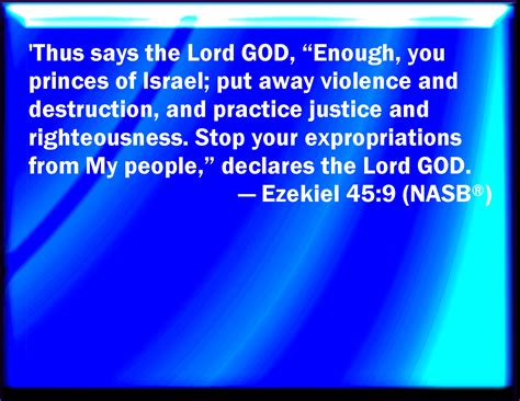 Ezekiel 459 Thus Said The Lord God Let It Suffice You O Princes Of