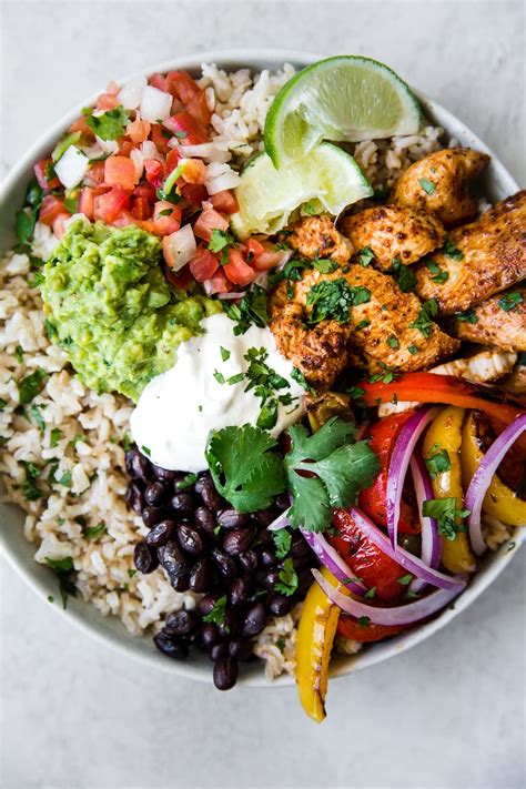 Chicken Fajita Burrito Bowl | The Modern Proper