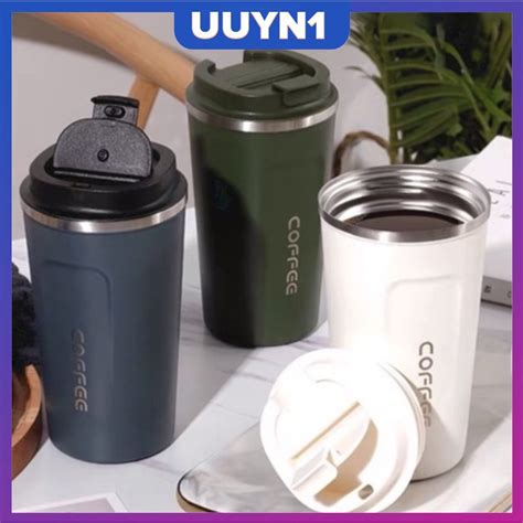 380ML 510ML Stainless Steel Coffee Mug With Leakproof Lid Vacuum