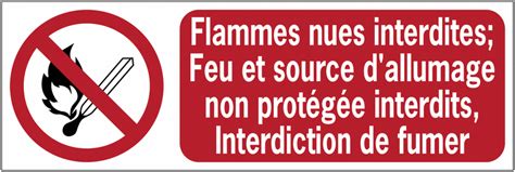 Horizontale Verbodsborden En Stickers Iso Flammes Nues