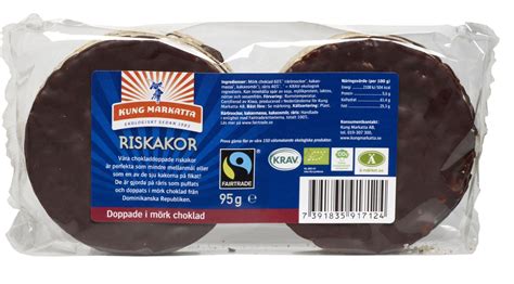 Köp Kung Markatta Riskakor med Mörk Choklad 95 g på delitea se