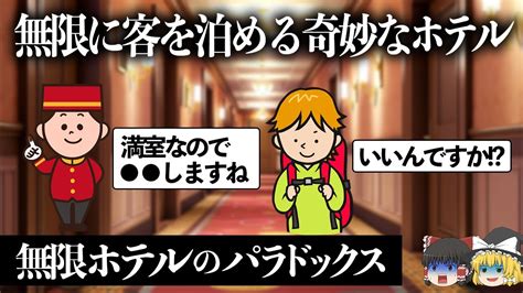 【ゆっくり解説】1回で理解できたら天才の難問 無限ホテルのパラドックス Youtube