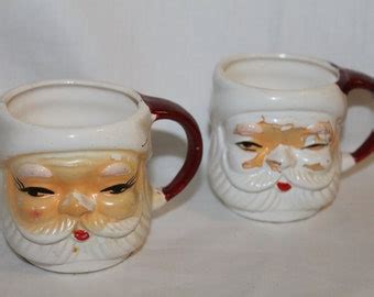 Vintage Santa Mugs Etsy