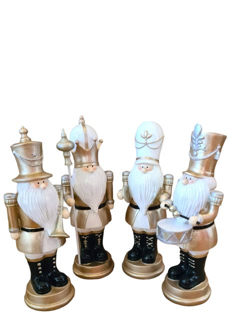 Figurka Dziadek Do Orzechów ŻOŁNIERZYK NUTCRACKER 4 sztuki 33 5 cm