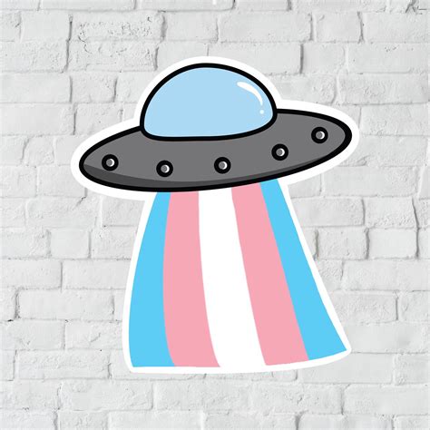 RePop Gifts Pride UFO Sticker Trans