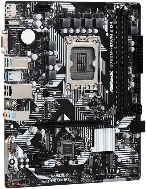 ASRock B760M HDV M 2 D4 LGA 1700 Micro ATX Motherboard Intel B760