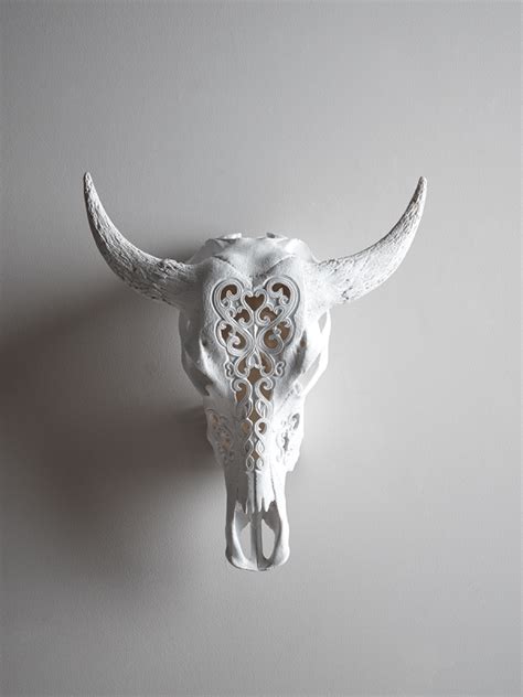 Filigree Faux Skull Skull Wall Decor Skull Wall Art Cow Skull Decor