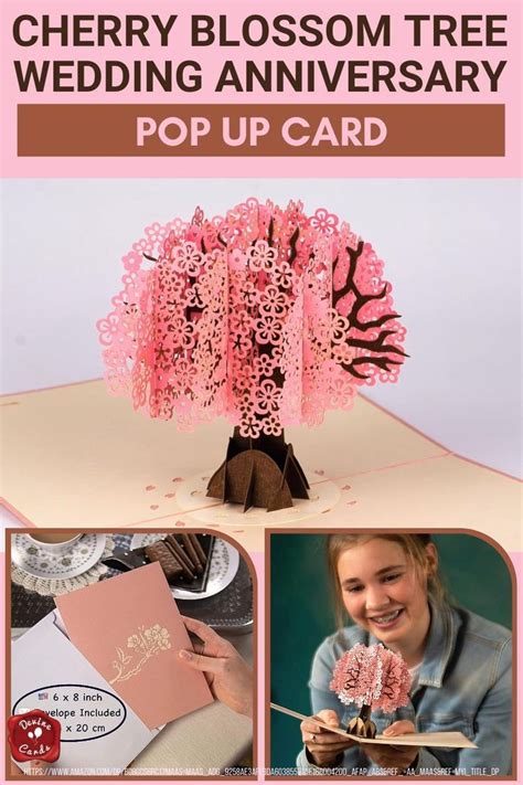 Cherry Blossom Tree By DEVINE Popup Cards Happy Wedding Anniversary