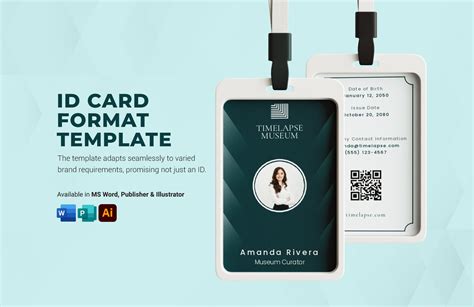 Visitor Guest Id Card Format Template In Psd Word Pages Publisher