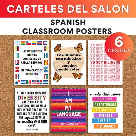 Spanish Classroom Decor Posters Bilingual Inclusive Diversity Posters