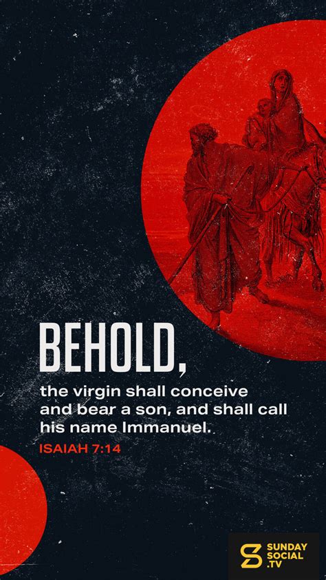 Behold The Virgin Shall Conceive And Bear A Son And Shall Call His