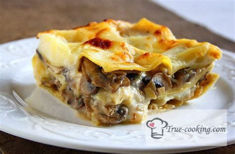 Лазанья с грибами рецепт