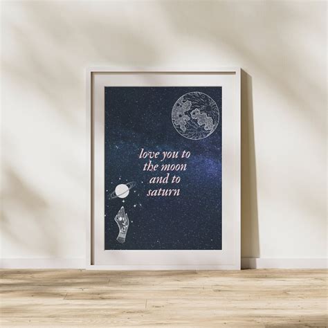 Love You to the Moon and to Saturn DIGITAL DOWNLOAD - Etsy