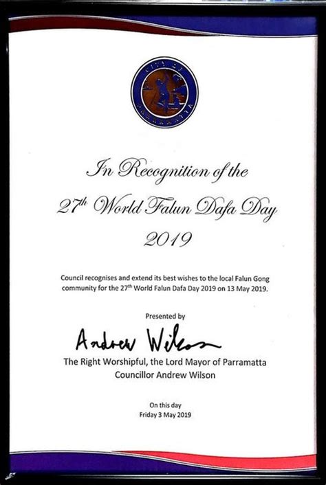 Elected Officials Send Congratulatory Letters To Mark World Falun Dafa Day