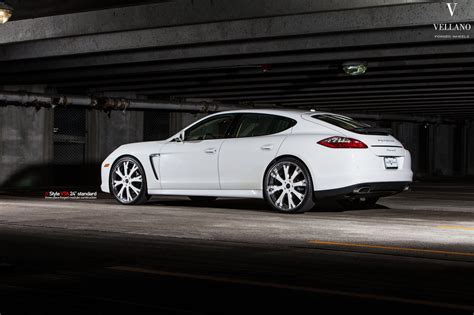 Neat White Porsche Panamera Received 24 Inch VTA Vellano Rims — CARiD ...