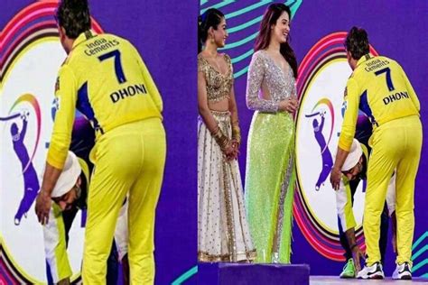 At The Ipl 2023 Inaugural Ceremony Arijit Singh Touches Ms Dhoni S Feet Pictures Go Viral