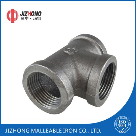 Jizhong Malleable Iron Pipe Fitting 90 Degree Reducing Tee Hardware