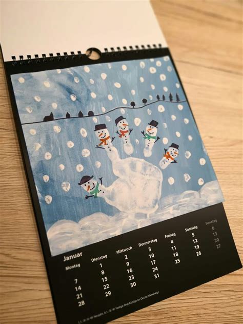 Jahreskalender gestalten | Winter crafts for kids, Print calendar, Diy