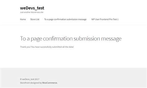 How To Set Up Submission Confirmation Message Wedevs