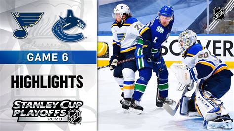 NHL Highlights First Round Gm6 Blues Canucks Aug 21 2020