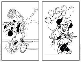 Mamá Decoradora Librito para colorear gratis de Minnie Mouse Minnie