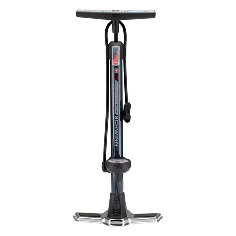 Schwinn Alloy Steel Air Center Max Floor Pump For Bicycles With Gauge