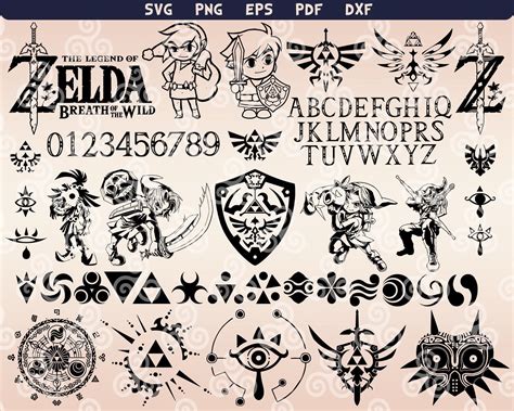 Jeu Zelda Legend Of Zelda Z Bundle Logo Zelda Svg Fichiers Cricut