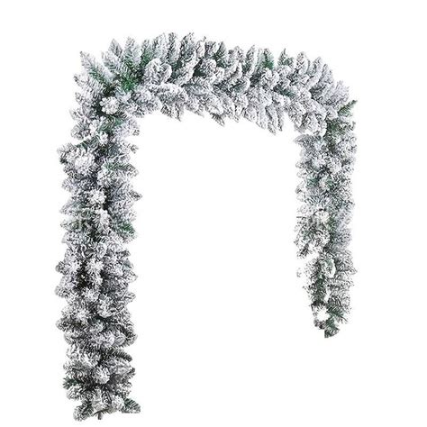 Christmas Ts Snow Flocked Christmas Garland Snowy Artificial