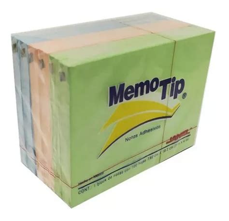 Notas Adhesivas Memotip Colores Pastel 3x4in 6 Blocks 100h Mercadolibre