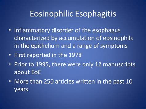 PPT Overview Of Eosinophilic Esophagitis PowerPoint Presentation