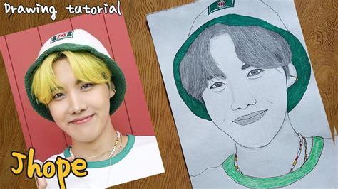 Drawing BTS Jhope From Butter MV How To Draw Bts Jhope Sketch Step By