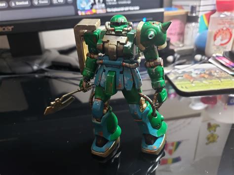 Repainted a hg zaku kit I bought : r/Gunpla