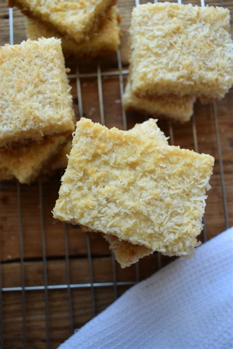 Chewy Coconut Bars Julia S Cuisine