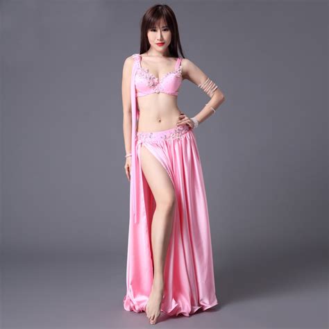 High Quality Rhinestone Performance Wear Costume Belly Dance Pcs Set