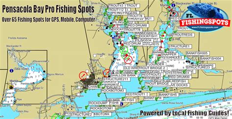 Pensacola Bay Fishing Spots For Gps Inshore Fishing Spots In