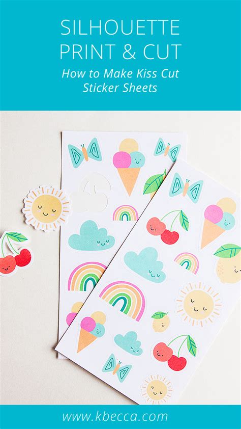 How To Make Kiss Cut Sticker Sheets With Silhouette Cameo Video