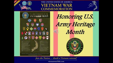 U S Army Heritage Month Tribute To Vietnam Veterans Youtube