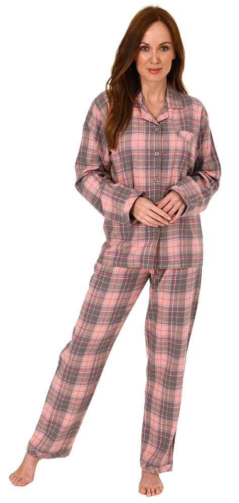 Fakten Ber Damen Flanell Pyjama X Langarm Oberteil X