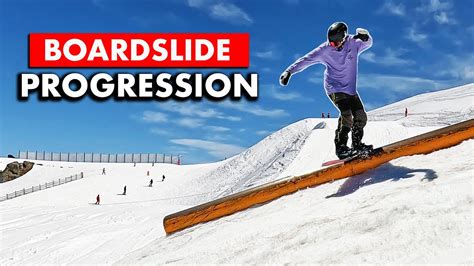 Front Boardslide Snowboard Trick Progression Easy Boxes To Down Rails