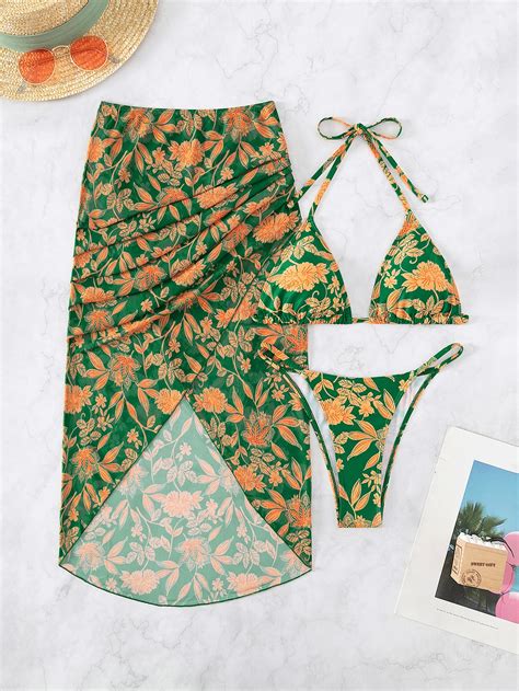 Komplett Bedruckter Bikini Kimono Aktuelle Trends G Nstig Kaufen