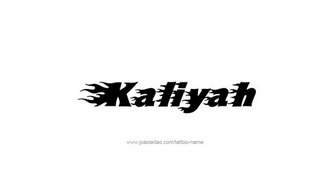 Kaliyah Name Tattoo Designs