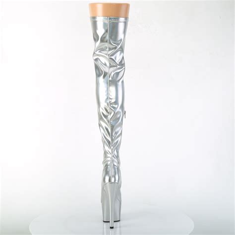 Plata 18 Cm ADORE 3000HWR Holograma Botas Altas Overknee Plataforma