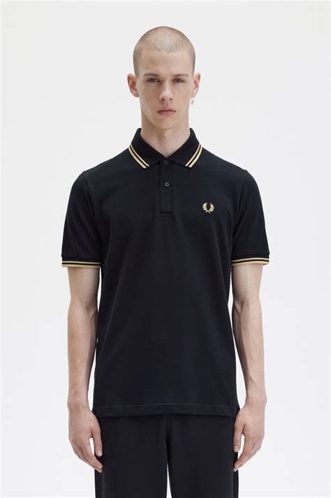 Fred Perry Polo Yellow Black Hotsell