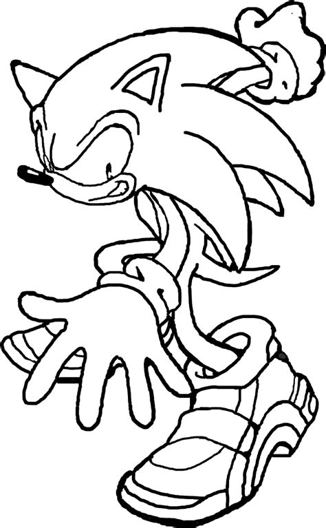 Download Sonic Outline By Biggamer11 On Deviantart Sonic Adventure 2 Coloring Pages