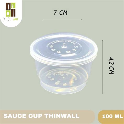 Jual Thinwall Cup 100 Ml Cup Sambal Puding Isi 25 Pcs Shopee Indonesia